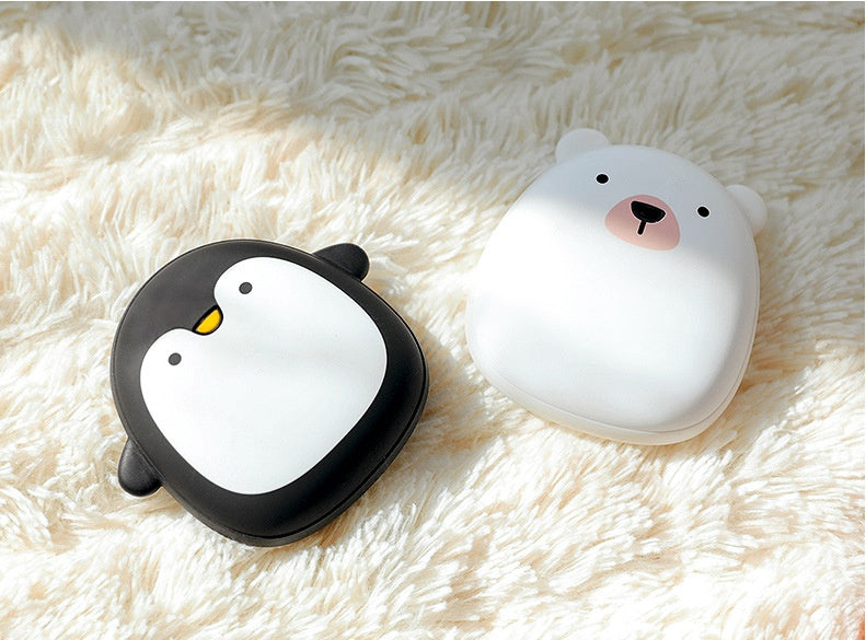 Cute Cartoon Penguin Polar Bear Electric Hand Warmers USB Rechargeable Double-Side Heating Pocket Power Bank Warmer Cute Cartoon Penguin Polar Bear Electric Hand Warmers USB Rechargeable Double-Side Heating Pocket Power Bank Warmer